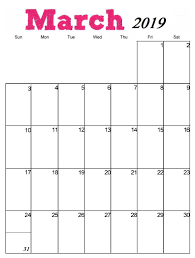 March 2019 Vertical Calendar March March2019 March2019calendar Marchcalendar2019 March Calendar Printable Calendar Printables Monthly Calendar Printable