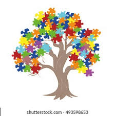 Autism awareness puzzle piece colors. Puzzle Pieces Autism Awareness Colors Background Stock Vector Royalty Free 493598653