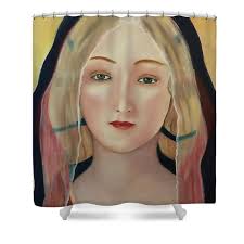 Mary Mother of Jesus Face Mask by Monica Thompson