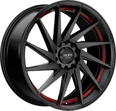 Black And Red Wheels 18 Inch New Set 4 Ruff Racing R363 18x8 5x4 5 5x120 38 Satin Black Red Wheels Rims Black Wheels Wheel Rims Wheels For Sale