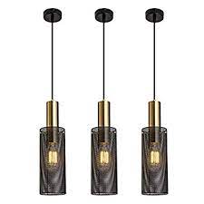 It features antique black finish, amber hue glass shades. Buy One Light Pendant Lighting Set Of 3 Modern Black Ceiling Pendant Lighting Fixture For For Kitchen Island Bedroom Living Room Dining Room Online In Turkey B08h8dlmhp