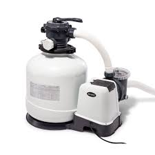 Intex 3000 Gph Pool Sand Filter Pump With Krystal Clear Saltwater System 26651eg 26669eg Pool Sand In Ground Pools Pool Filters