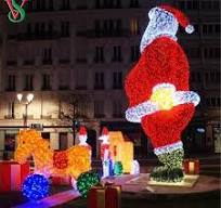 Outdoor LED Street Decorative Lighting Christmas Santa Claus Motif Lights