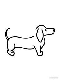 Black And White Dachshund Drawing Dachshund Photographic Print By Designzz Dachshund Dachshund Tattoo Dachshund Art