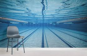 Swimming olympic trials wave i. Swimming Lanes Wallpaper Mural Hovia Mural Wallpaper Pool Mural Mural