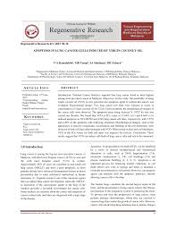 Lung cancer is a major cause of mortality and morbidity in malaysia and worldwide. Pdf Apoptosis In Lung Cancer Cells Induced By Virgin Cocnut Oil
