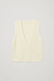 Maybe you would like to learn more about one of these? Cos Deep V Neck Knitted Vest In White Modesens
