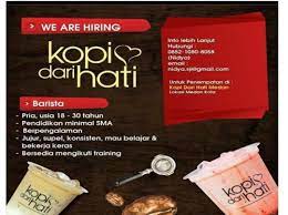 © disediakan oleh kompas.com pendaftaran download aplikasi info loker hari ini. Lowongan Kerja Medan Terbaru Agustus 2020 Di Coffee Shop Kopi Dari Hati Lowongan Kerja Medan Terbaru Tahun 2021