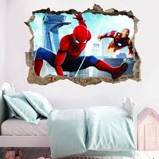The hamper features a retractable lid and. Movie Character 3d Cartoon Spiderman Wall Stickers For Kids Rooms Wall Decals Home Decor Wall Paper Mural For Boys Room Decor Buy Heroes Wall Decor Living Room Decorative Wall Sticker Pvc Home Decor