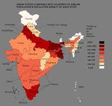 Chart and table of india population from 1950 to 2021. Population Density Map Of India India Map Map Science Images