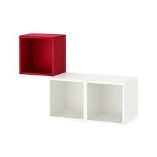 Eket Kastencombinatie Voor Wandmontage Donkergrijs Ikea Wall Mounted Cabinet Wall Mounted Shelving Unit Wall Mounted Shelves