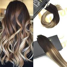 Balayage hair extensions #8 ash brown/ #60 ash blonde. Tape In Balayage Brown And Blonde Ombre Human Hair Extensions 2 6 24 Tape In Hair Extensions Ombre Human Hair Extensions Real Hair Extensions