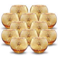 30 different styles of high quality hurricane candle holders & candle shades. Buy Volens Round Gold Votive Candle Holders Bulk Mercury Glass Tealight Candle Holder Set Of 12 For Wedding Decor And Home Decor Online In Turkey B07f58tvhz