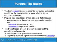 Petechiae appear when capillaries bleed, leaking blood into the skin. Petechiae Purpura And Vasculitis Flashcards Cram Com