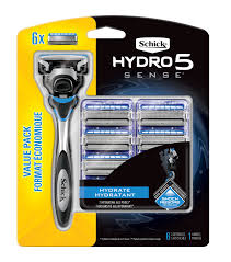 Schick hydro 5 sense energize men's razor 1 handle 2 cartridges shock absorb n. Schick Hydro 5 Sense Hydrate Men S Razor Value Pack Walmart Canada