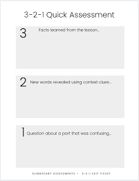 Educators can ask students to write down a set number of new things they learned during the period, encourage a reflection about a specific portion of the lesson, or have students identify areas of the lesson. 3 2 1 Exit Ticket Ideas 15 Examples To Use In Your Elementary Classroom