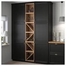 Vadholma Brown Stained Ash Wine Shelf Ikea Shkaf Dlya Posudy Steklyannye Shkafy Pereplanirovka Kuhni