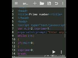 Javascript Program To Check Number Is Prime Or Not | Number Is Prime Or Not  In Javascript Anwriter - Youtube