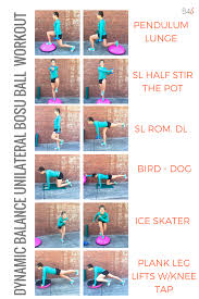 Bosu Ball Exercises To Enhance Dynamic Balance Workout Bosu Ball Ball Exercises Bosu Ball Workout
