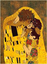 The Kiss By Hennafaunway Kiss Illustration Klimt Art Kiss Painting