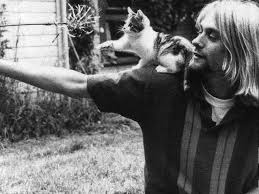 History In Pictures On Twitter Kurt Cobain Photo Celebrities With Cats