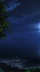 Night Ocean Night Sky Wallpaper Night Landscape Ocean Wallpaper