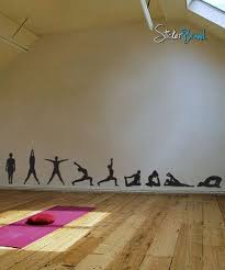 10 Yoga Poses Silhouette Position Wall Decal Great For Yoga Studio Or Home 267 Yoga Room Design Yoga Studio Yoga Studio Decor