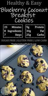 Healthy Blueberry Breakfast Cookies The Gestational Diabetic Recipe Diabetic Breakfast Breakfast Cookie Recipe Diabetic Desserts