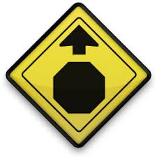 Black And Yellow Arrow Sign Meaning Stop Sign Ahead Icon 097092 Yellow Road Signs Signs Yellow