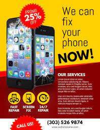 Mobile Repair Shop Advertisement Flyer Poster Graphic Design Social Media Template Graphic Design Posters Mobile Banner Mobile Repair Shop