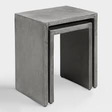 Sophisticated And Modern Our Evanston Outdoor Nesting Tables Boast A Faux Cement Construction That S Speciall Tische Im Freien Gartenmobel Sets Terrassentisch