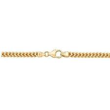 How long is 3 meters in yards ? 9ct Yellow Gold 18 Inch 3mm Square Franco Link Curb Chain
