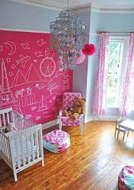 A chalkboard wall is a great way to keep kids happily occupied and learning while adding an interesting design element to their room. 36 Exciting Ideas To Decorate Kids Rooms With Colored Chalkboard Paint Toddler Girl Room Kid Room Decor Girl Room