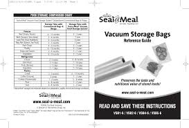 seal a meal vsb1 6 users manual vsb1 2 4 5 604em1 v