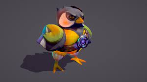 Tit Bird ||| Animated Low Poly Character - 3D model by Larolei Low Poly  (@strix567) [bb246c1]