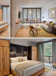 In this type of rooms there are individual outdoor to enter separately. This Small Hotel Has A Facade Screened With Redwood For Sun Shading