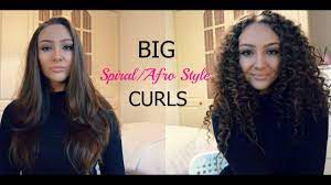 How To Get Spiral Afro Style Inspired Curls Curls For Long Hair Peinados Hair Styles Afro Style
