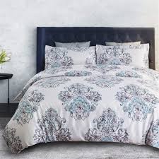 Free shipping on orders of $35+ and save 5% every day with your target redcard. Amazon Com Bedsure Damask Duvet Cover Set With Zipper Bedding Set Print Grey Design Twin 68x90 Inches 2 Pieces 1 Duvet Cover 1 Pillow Sham Ultra Soft Microfiber Kitchen Dining