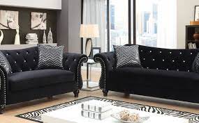 Jolanda Black Sofa Cm6159bk Sf Furniture Of America Fabric Sofas Black Fabric Sofa Black And Silver Living Room Black Living Room Set