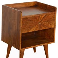 Can chestnut dressers be returned? Sunrise Bedside Table In Chestnut Effect Mango Wood