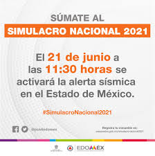 El simulacro nacional que se llevaría a cabo el próximo miércoles 19 de mayo a las 11:30 horas cambió de fecha para el lunes 21 de junio a la misma hora, informó este sábado la secretaría de seguridad y protección ciudadana (sspc). Xhgrnswxjsseom