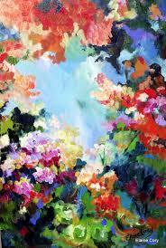 Abstract Large Landscape Painting 24 X 36 Original Art By Elaine Cory Art Colorful Art Painting