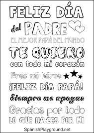 Fathers day coloring pages in spanish. Dia Del Padre Printable Posters Spanish Playground