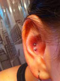 My Double Inner Conch Piercing Ready For A New One Unique Ear Piercings Piercing Earings Piercings