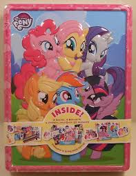 Activity Tin Set My Little Pony Books Coloring Markers Poster Stickers Case My Little Pony Books Girls Xmas Gifts Baby Dolls For Kids
