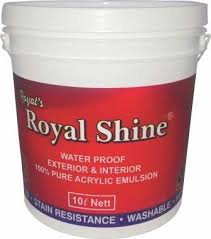 Maybe you would like to learn more about one of these? Royalshine Interior And Exterior Waterproof Emulsion Paint Water Repellent Paint à¤µ à¤Ÿà¤°à¤ª à¤° à¤« à¤ª à¤Ÿ Royal Paint Industries Ulhasnagar Id 12077542633