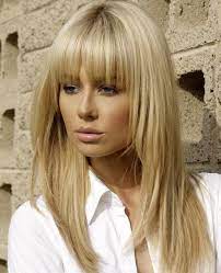 Full Fringe Long Hairstyles With Blonde Shades Full Dose Long Hair Styles Blonde Hair With Bangs Hair Styles