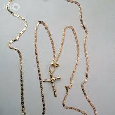 Panacea double layer chain necklace. Blade Tiny Long Cross Pendi Gold Chain In Lagos Island Eko Jewelry Neslon Gold Gold Jiji Ng