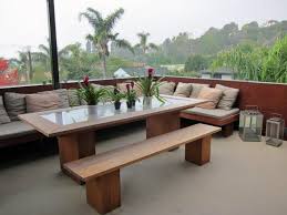 Outdoor Dining With Bench Seating Outdoor Bench Seating Contemporary Patio Contemporary Outdoor Furniture