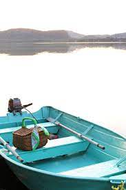 I Spray Painted A Boat Turquoise Boat Makeover Sponsored By Rust Oleum Dans Le Lakehouse Boat Aqua Inspiration Lake House